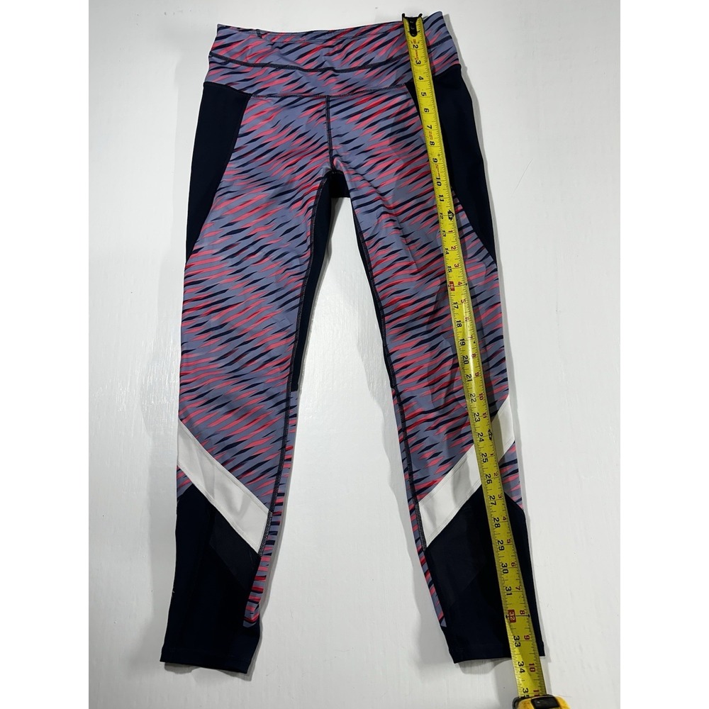 Athleta Electra Sonar 7/8 Tights Navy Blue Pink Athletic Yoga Pilates Size Small - Picture 4 of 11